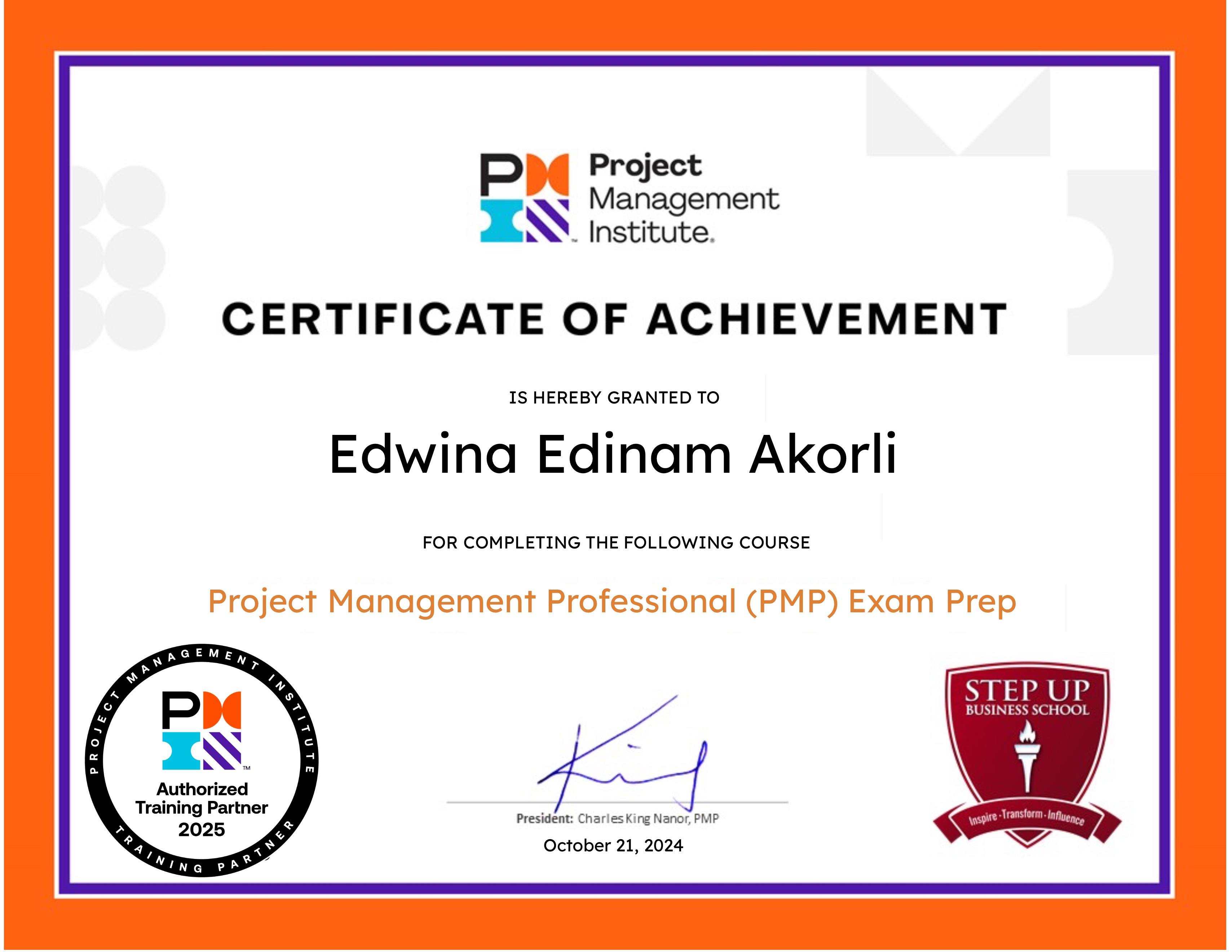 PMP Mock Exam for 35-Contact Hour Certificate