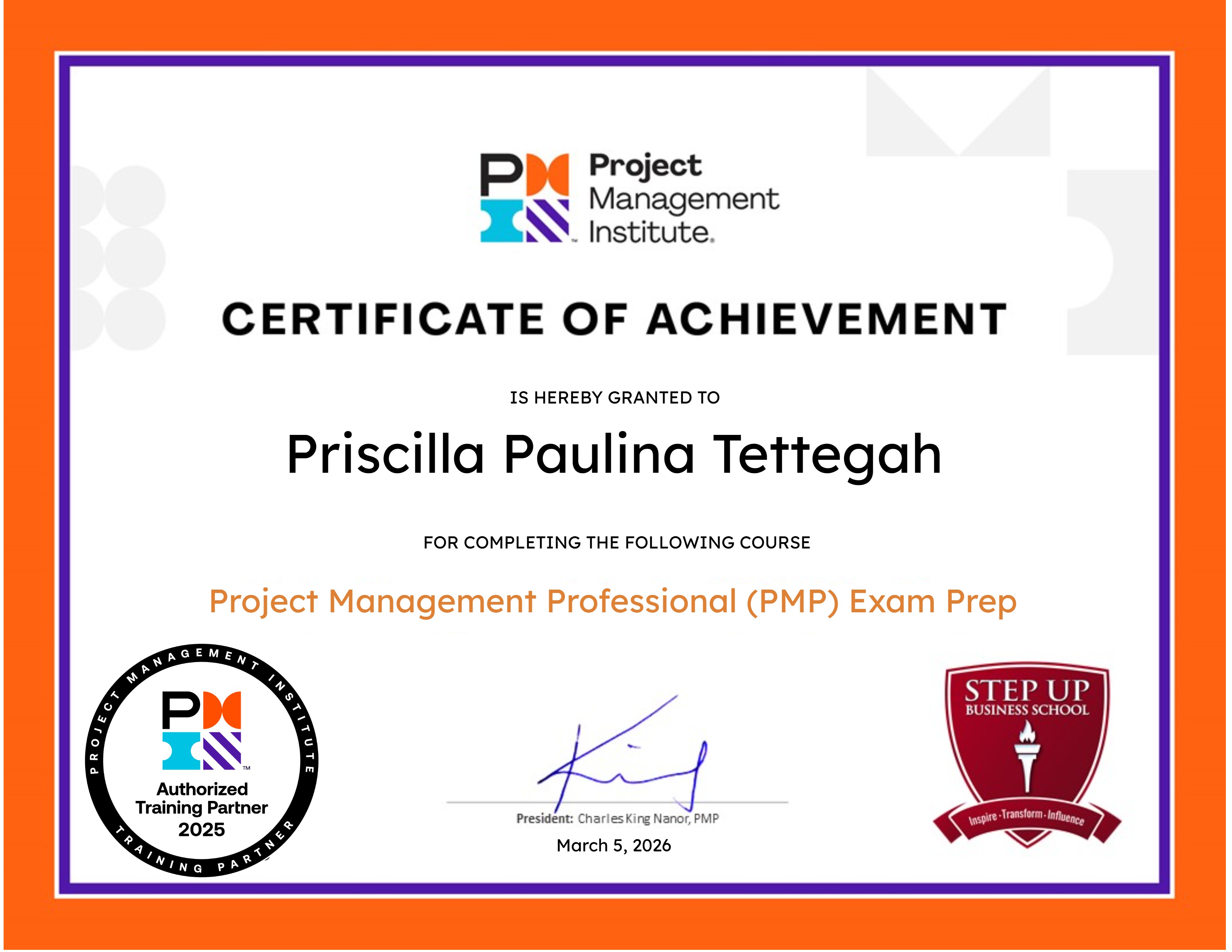 PMP Mock Exam for 35-Contact Hour Certificate